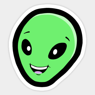 Happy Alien Sticker